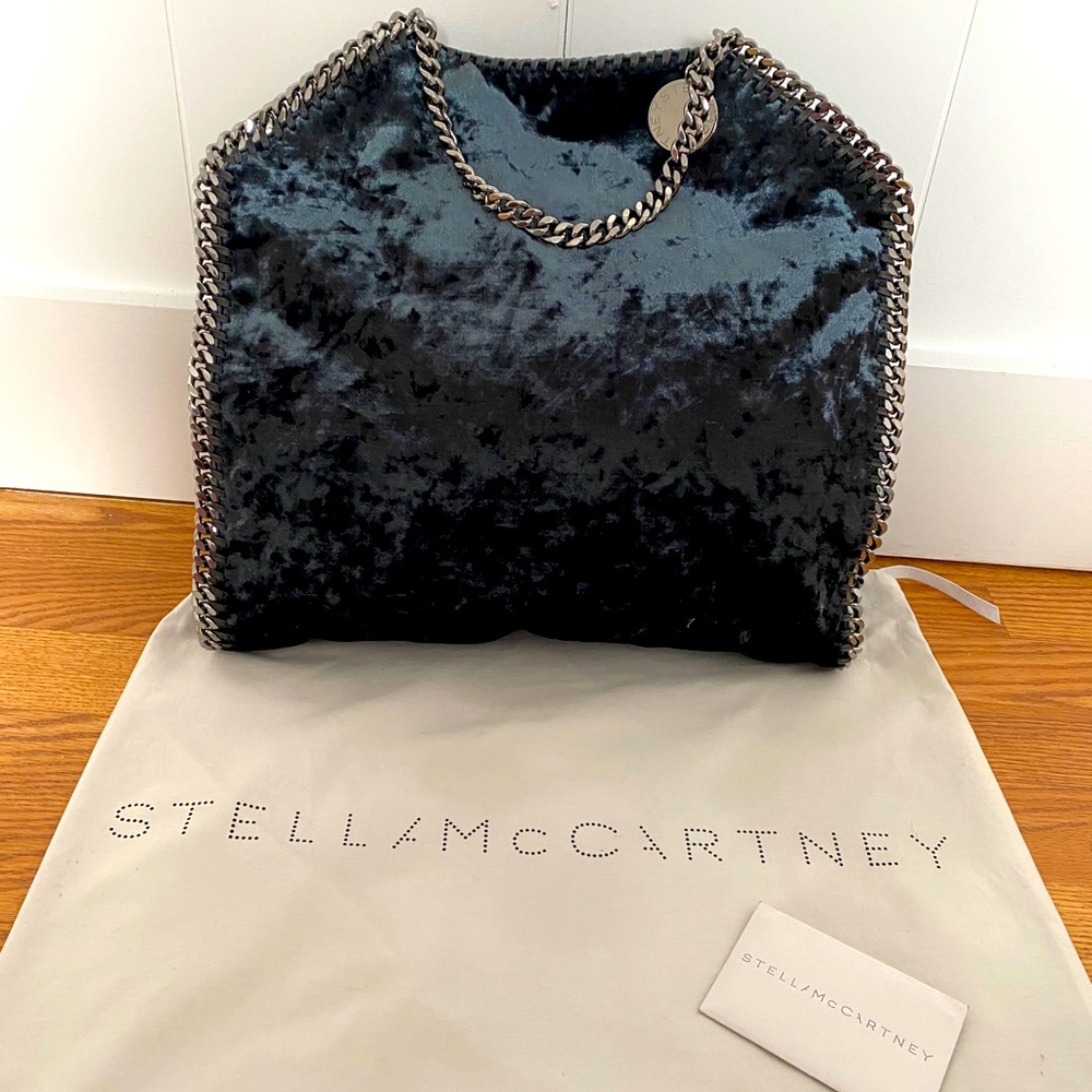 Stella McCartney, Falabella Shoulder,Blue Velvet.